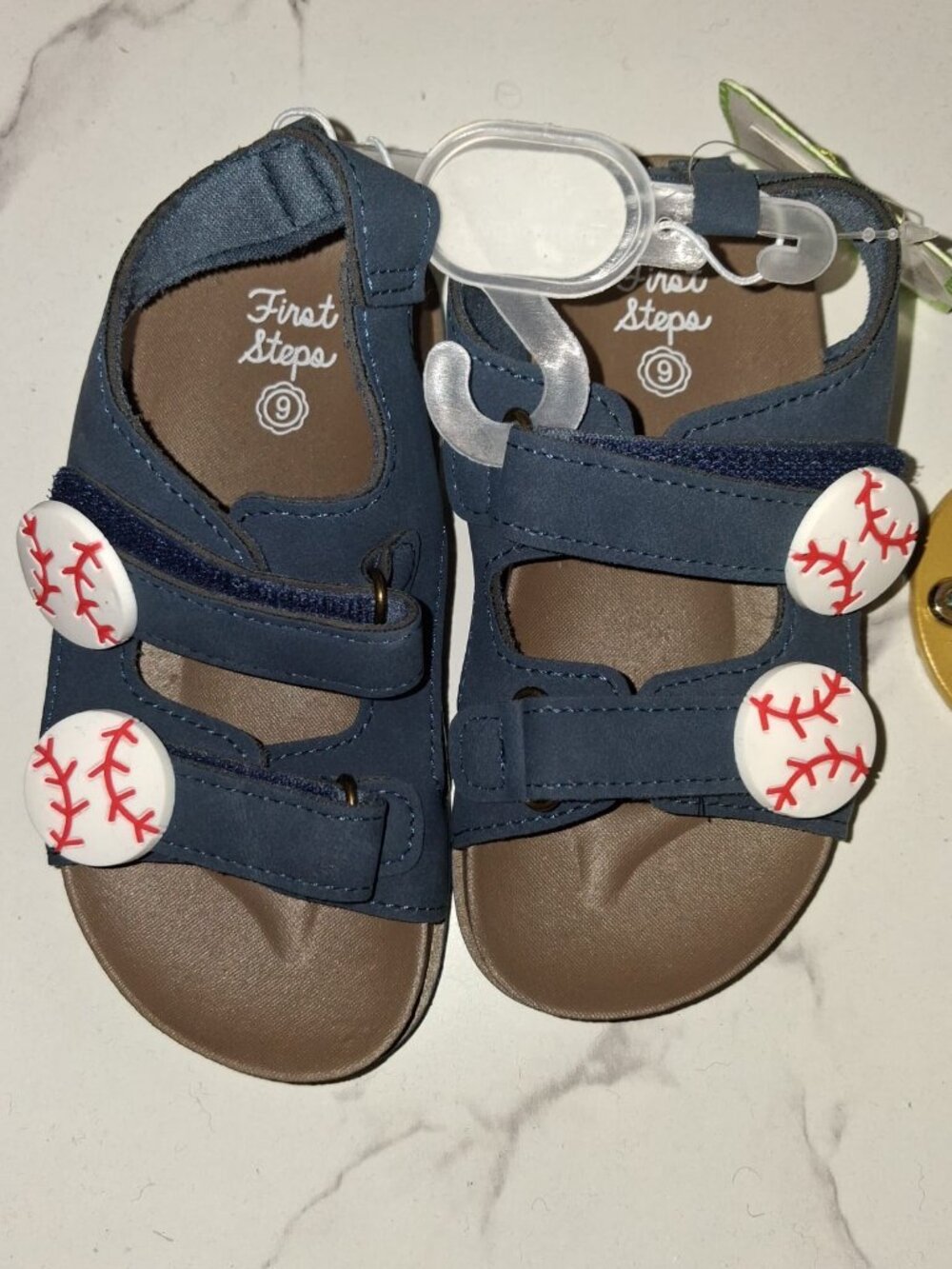 First Steps toddler baseball sandals - navy